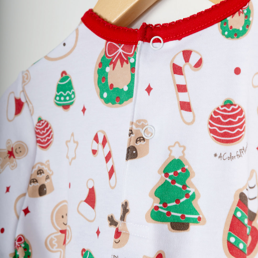 Christmas Cookies Short Sleeve Pima Cotton Pajama Dress