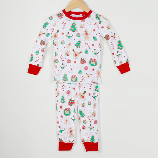 Christmas Cookies 2-piece Pima Cotton Pajama Long Set