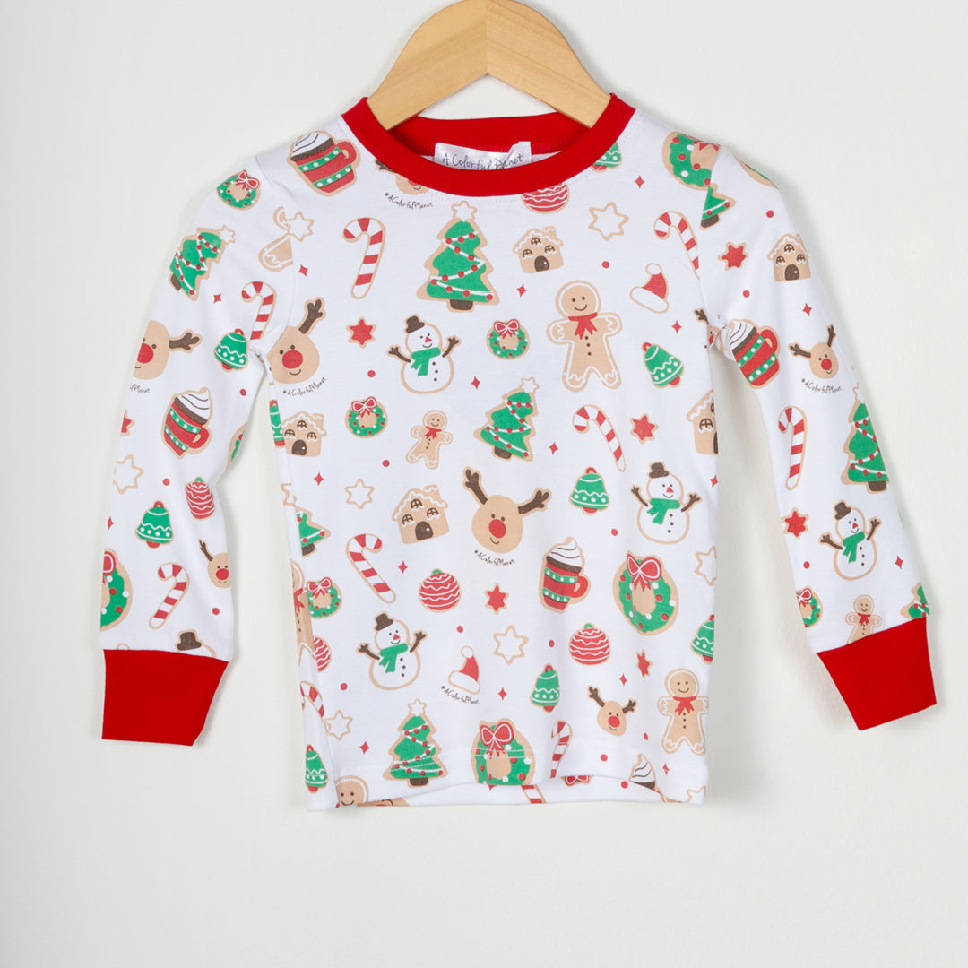 Christmas Cookies 2-piece Pima Cotton Pajama Long Set