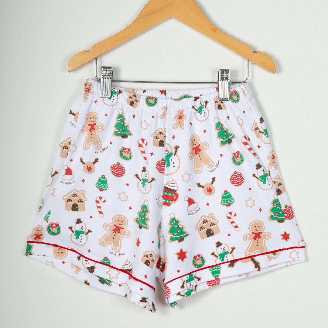 Christmas Cookies Mommy and Me Pima Cotton Pajama Shorts Set