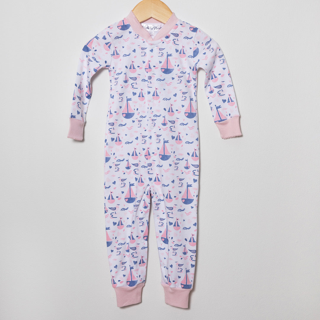 Pink Nautical Footless Pajama