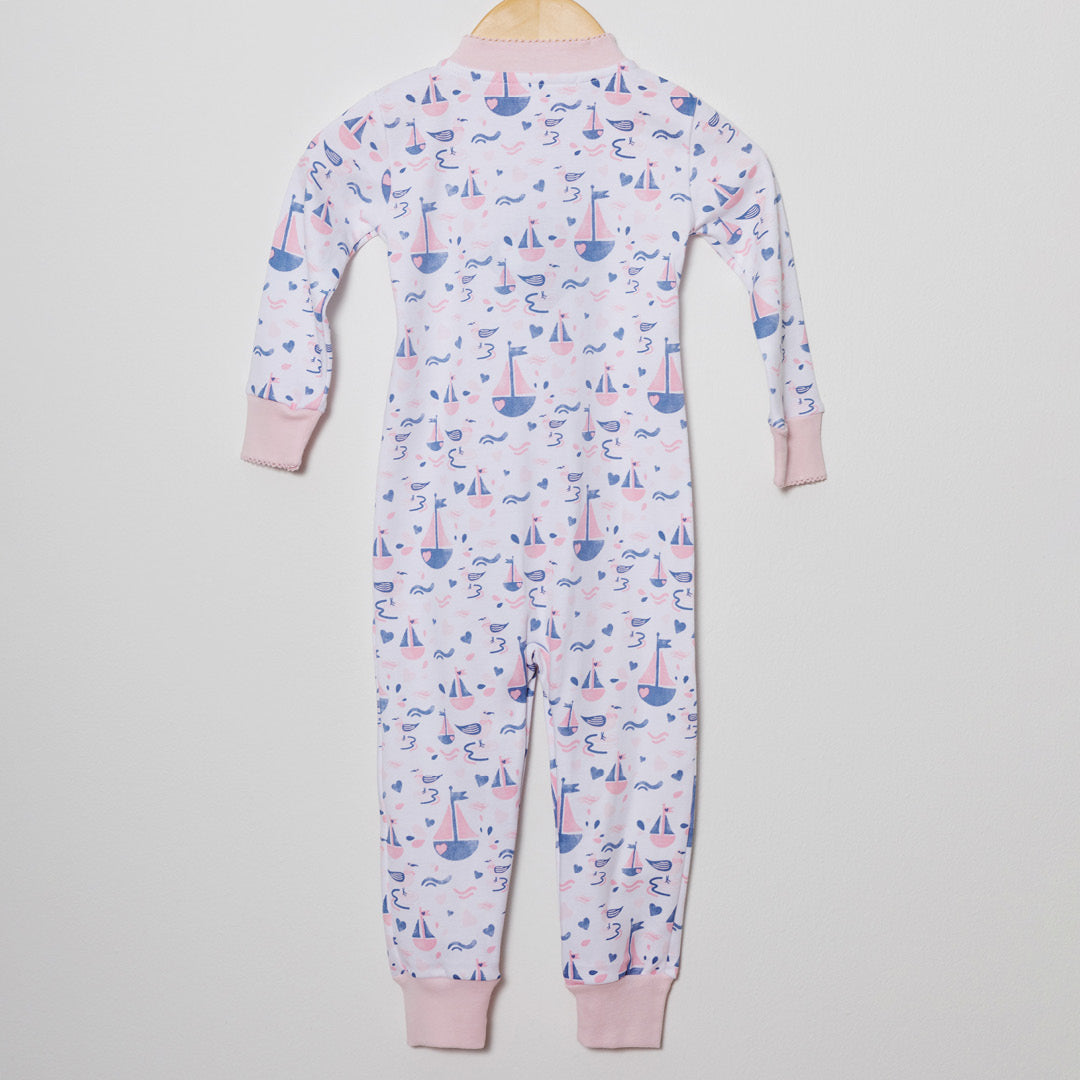 Pink Nautical Footless Pajama