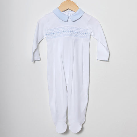 White Breeze Hand Smocked Footie