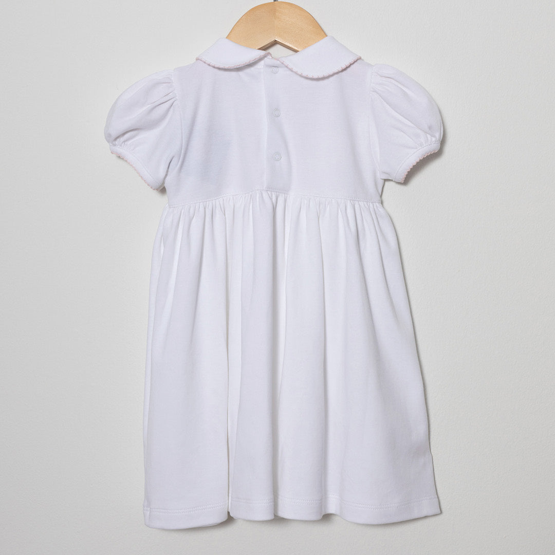 White Serenity Hand Smocked Dress