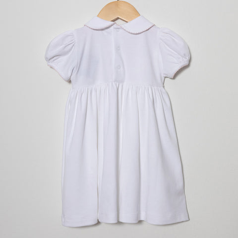 White Serenity Hand Smocked Dress