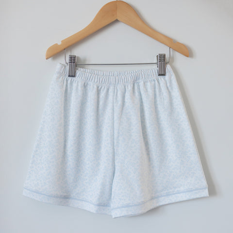 Blue Flowers Pajama Short Set