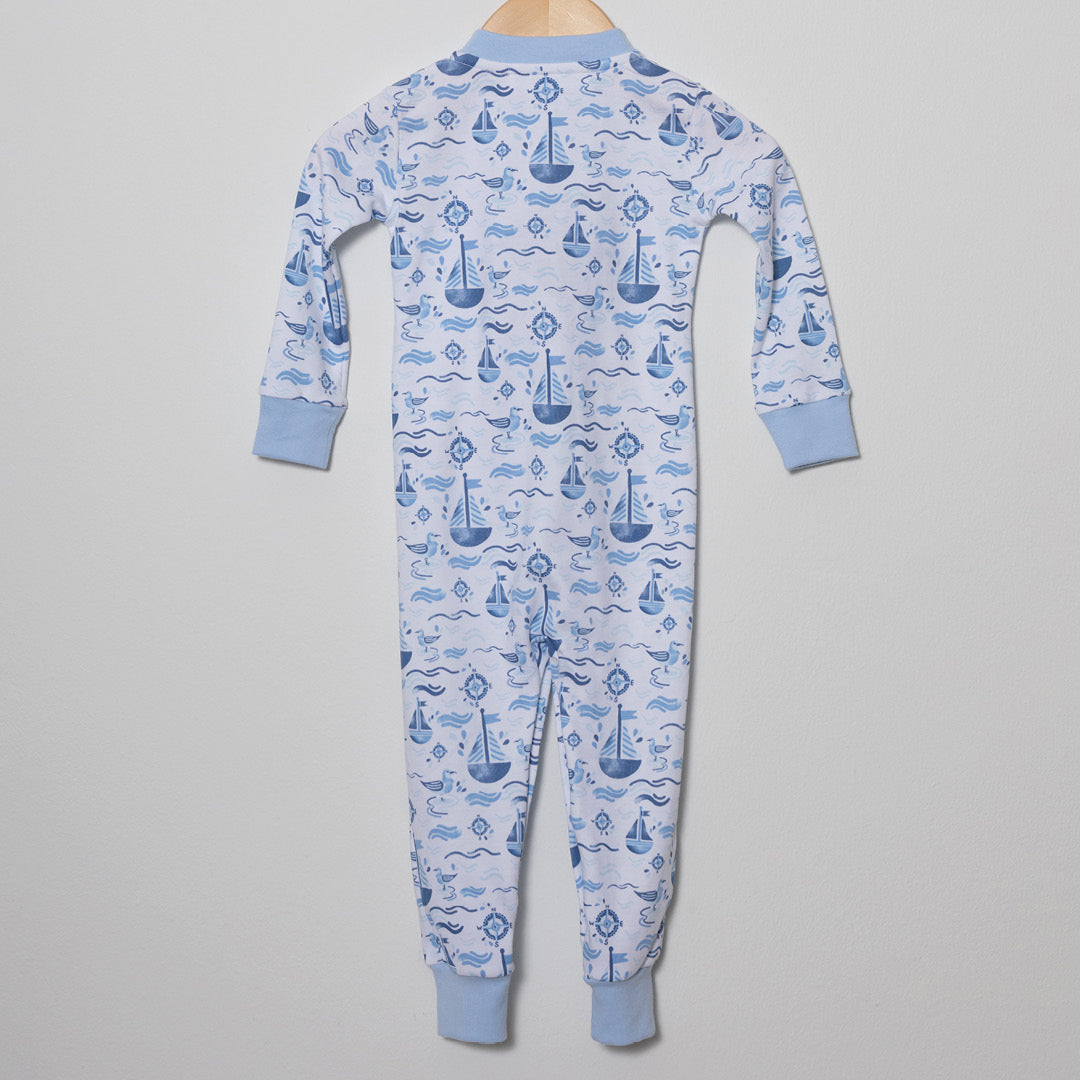 Blue Nautical Footless Pajama