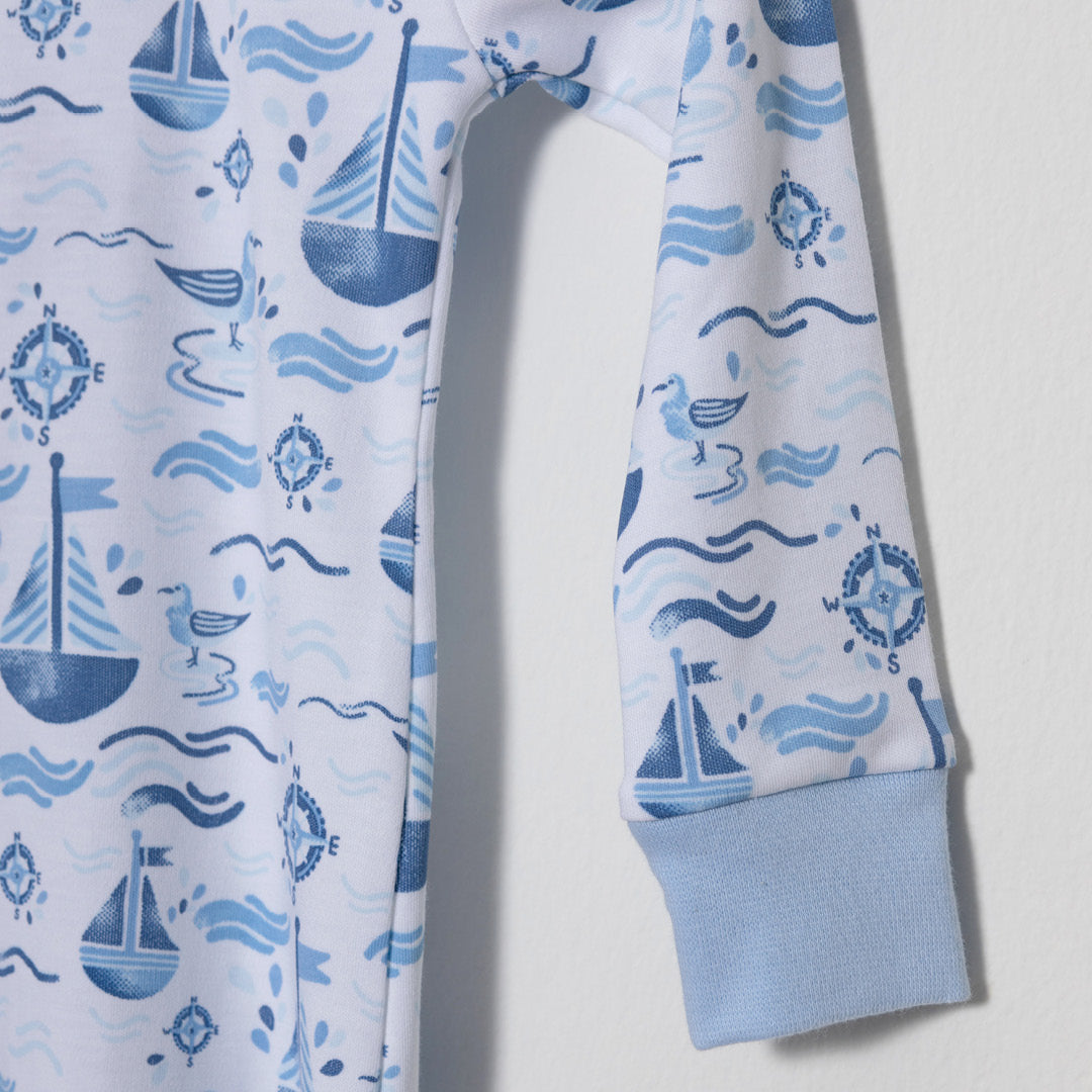 Blue Nautical Footless Pajama