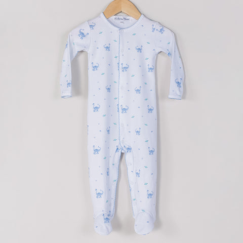 Blue Dinos Galaxy Footed Pajama