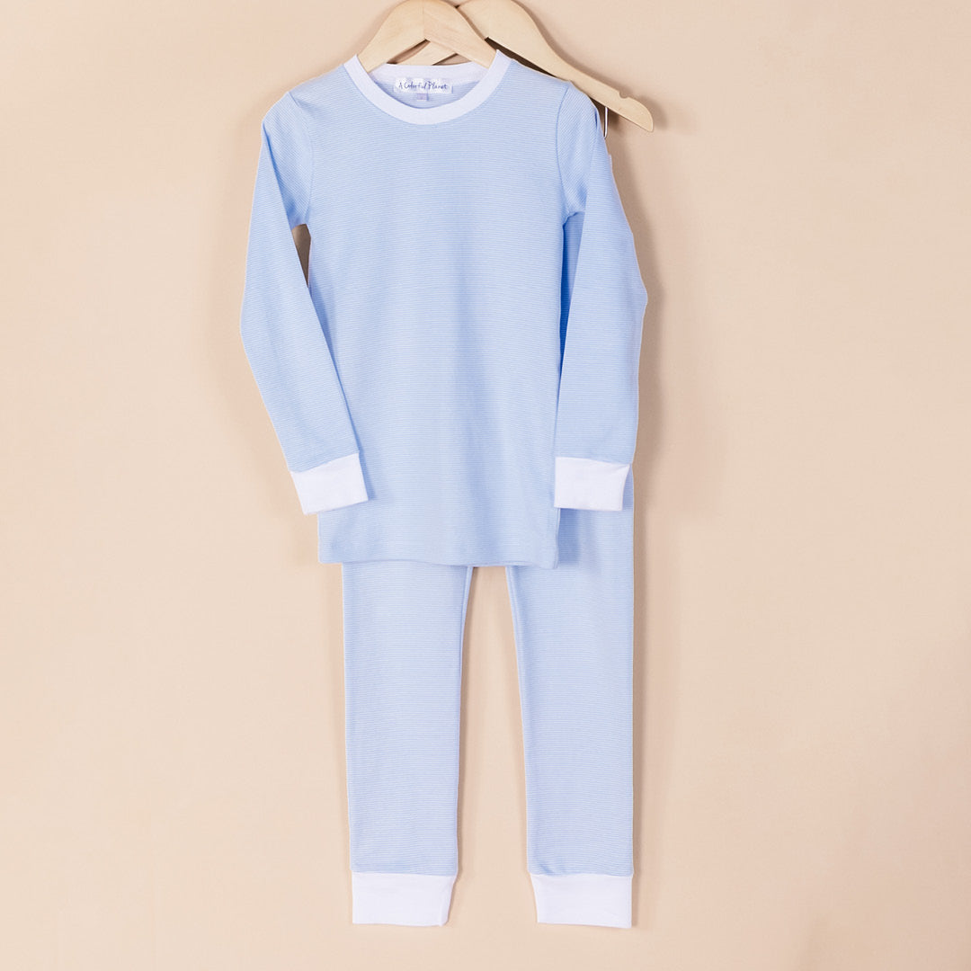 Blue Sky Lines Snug Fit Pajama Set