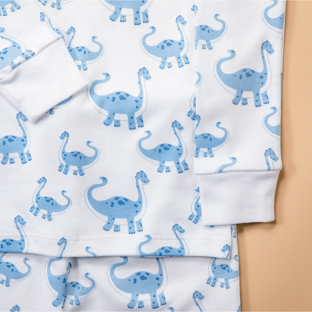 Blue Dinos Snug Fit Pajama Set