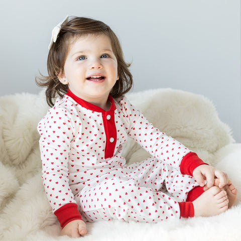 Red Hearts 2-piece Pajama Set